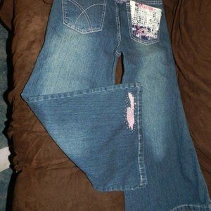 Platinum Plush Girls Designer Blue Jeans